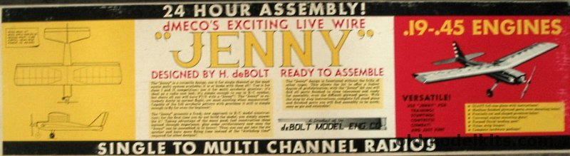dmeco Live Wire Jenny - 57 inch Wingspan RC Aircraft plastic model kit
